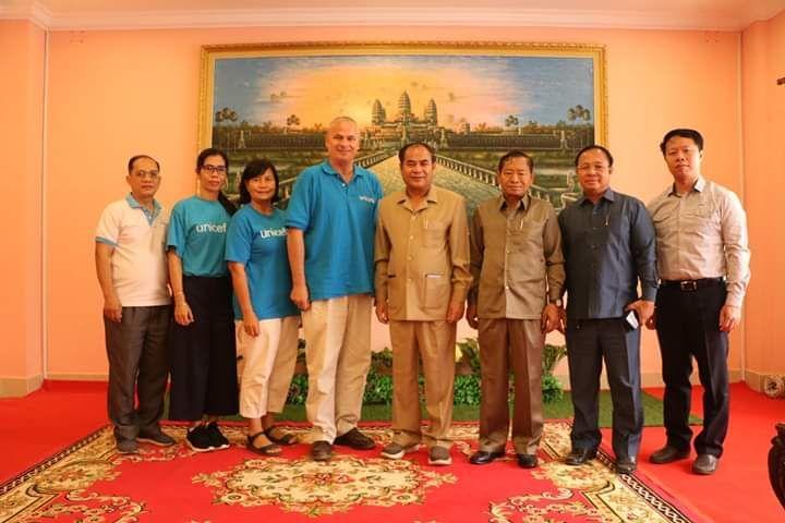 ថ្នាក់ដឹកនាំខេត្តស្ទឹងត្រែង ទទួលជួបពិភាក្សាការងារ និងសម្តែងការគួរសមជាមួយប្រធានផ្នែកសុខសភាព និងបង្ការជម្ងឺឆ្លង របស់អង្គការយូនីស៊ែហ្វ ប្រចាំនៅកម្ពុជា