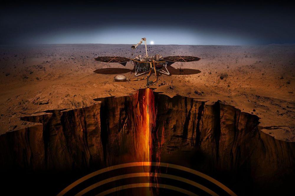 យាន InSight របស់ NASA ស្ទាបស្ទង់ដឹងពីសញ្ញារញ្ជួយដីនៅលើ ភពអង្គារជាលើកដំបូង