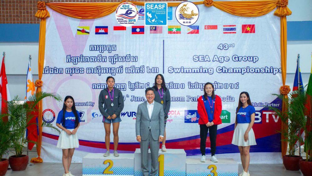 វៀតណាម ឈរលើតារាង មេដាយ នៃការប្រកួតកីឡាហែលទឹក ជ្រើសរើសជើងឯកយុវជន អាស៊ានលើកទី៤៣  ក្នុងថ្ងៃទី១
