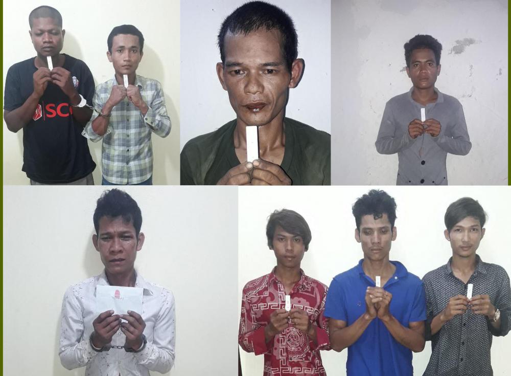 នគរបាលខណ្ឌសែនសុខឃាត់ខ្លួនជនសង្ស័យ៨នាក់ជាបន្តបន្ទាប់  ក្នុងករណីប្រើប្រាស់ដោយខុសច្បាប់នូវសារធាតុញៀន