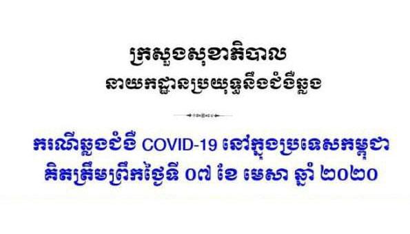 ក្រសួងសុខាភិបាលរកឃើញអ្នកជំងឺកូវីដ១៩ ថ្មីមួយករណីទៀត ដែលសរុបទាំងអស់ កើនដល់ ១១៥ ករណីហើយ និងបានជាសះស្បើយវិញសរុប ៥៨នាក់ផងដែរ