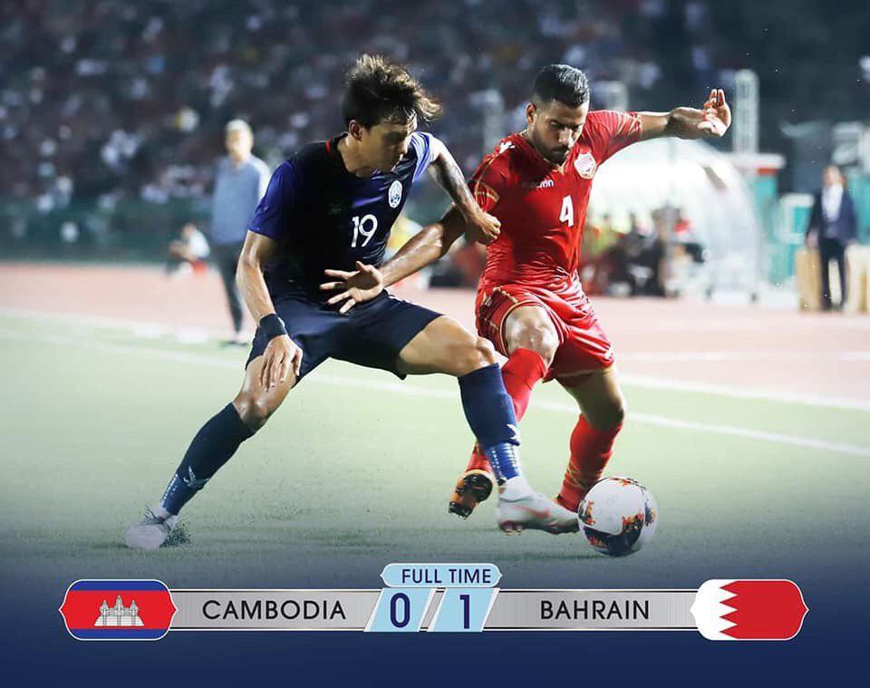ក្រុមជម្រើសជាតិកម្ពុជា បរាជ័យក្រោមថ្វីជើង បារ៉ែន ក្នុងវគ្គជម្រុះ World Cup 2022 នៅពូល C