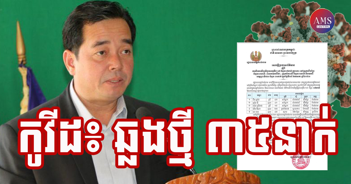 ខេត្តកំពង់ចាម រកឃើញអ្នកវិជ្ជមានកូវីដ-១៩ ចំនួន ៣៥នាក់បន្ថែមទៀត