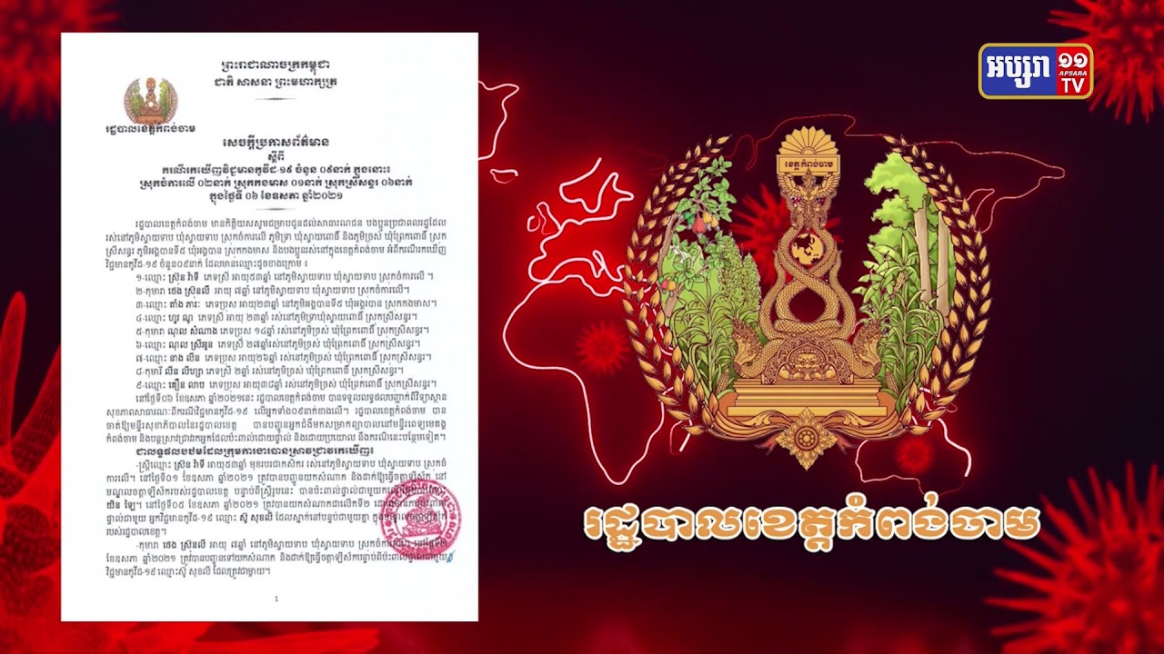 ខេត្តកំពង់ចាម រកឃើញអ្នកឆ្លងថ្មី៩នាក់ (Video Inside)