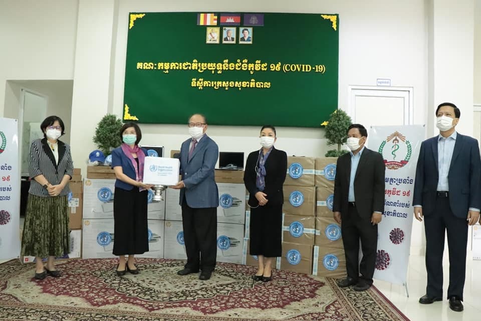 អង្គការសុខភាពពិភាពលោក ផ្ដល់ជំនួយសម្ភារៈ ដល់កម្ពុជា សម្រាប់ការងារគ្រប់គ្រងគ្រោះមហន្តរាយ