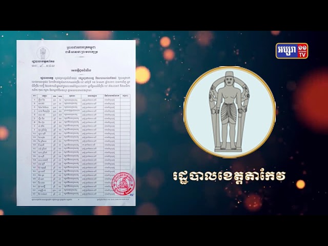ខេត្តតាកែវ រកឃើញអ្នកឆ្លងថ្មី៤៨នាក់ (Video Inside)