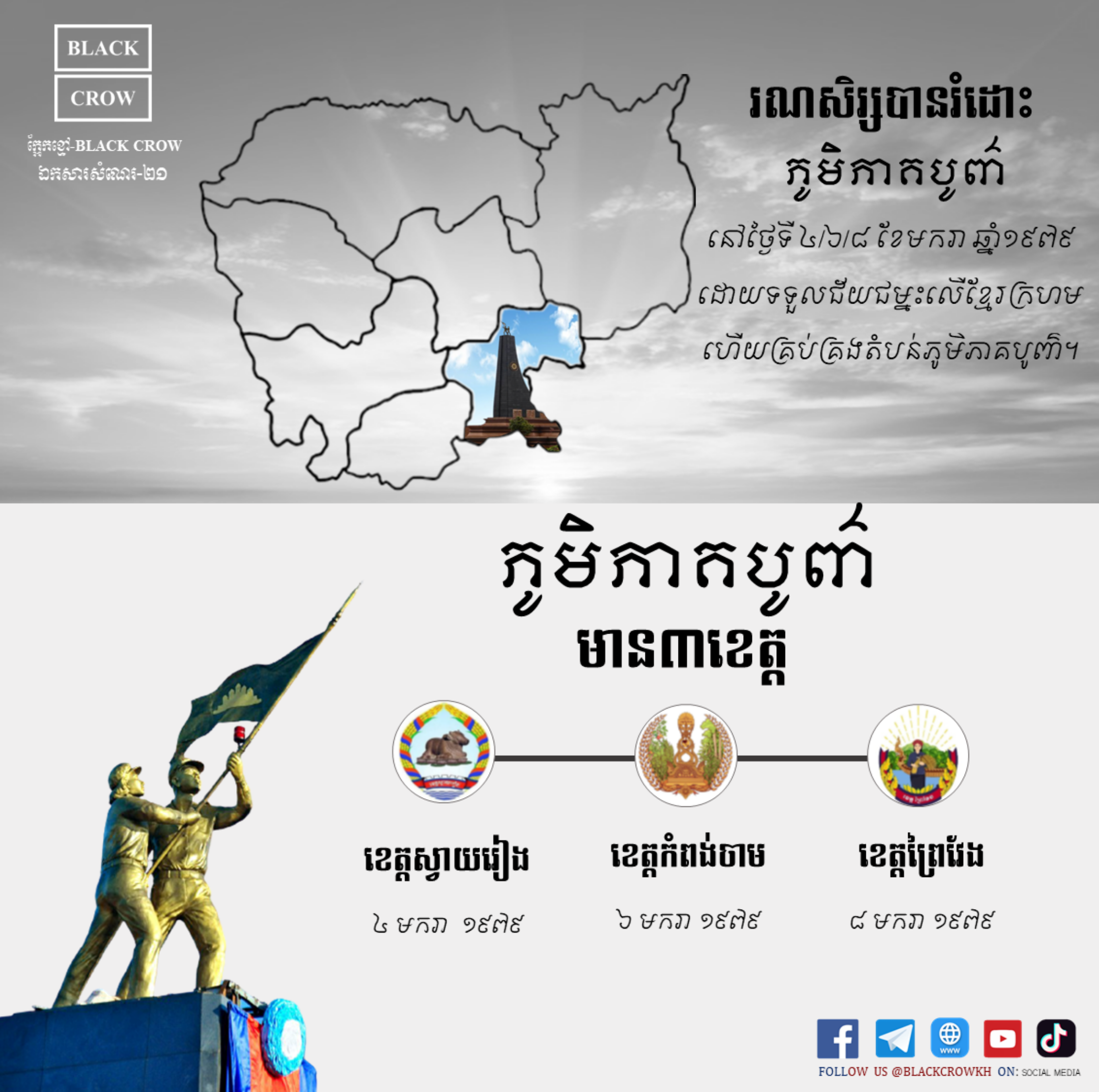 កាលបរិច្ឆេទនៃការរំដោះខេត្ដនៅតាមភូមិភាគបូព៌ា