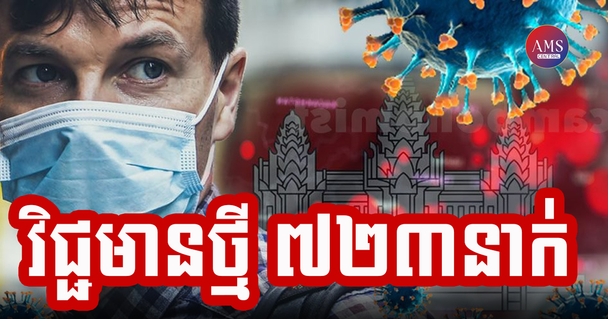កម្ពុជា រកឃើញអ្នកវិជ្ជមានជំងឺកូវីដ-១៩ ថ្មី ចំនួន ៧២៣នាក់ និងស្លាប់ចំនួន ១៩នាក់ ទៀត