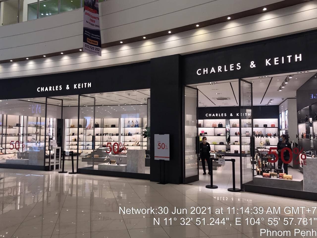 ហាង Charles & Keith សាខា ផ្សារទំនើប AEON 1 មានអ្នកឆ្លងកូវីដ-១៩