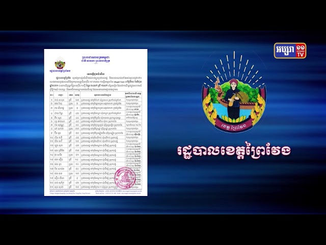 ខេត្តព្រៃវែង មានអ្នកវិជ្ជមានកូវីដ១៩ចំនួន២៤នាក់ (Video Inside)