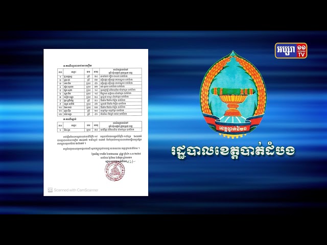 ខេត្តបាត់ដំបង មានឆ្លងថ្មី១២នាក់ (Video Inside)