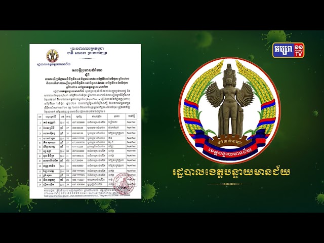ខេត្តបន្ទាយមានជ័យ រកឃើញអ្នកឆ្លងថ្មី៤០នាក់ (Video Inside)