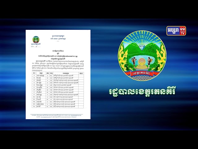 ខេត្តរតនគិរី ឆ្លង២២នាក់ (Video Inside)