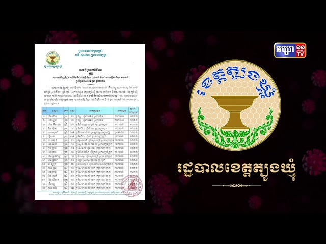 ខេត្តត្បូងឃ្មុំ មានអ្នកឆ្លងថ្មី៣៤នាក់ (Video Inside)