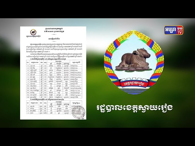 ខេត្តស្វាយរៀង ឆ្លងថ្មី២៧នាក់ (video inside)