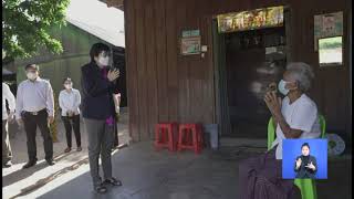 លោកជំទាវ ឱ វណ្ណឌីន នាំយកថវិការបស់សម្ដេចតេជោ ប្រគល់ជូនដល់លោកតា លោកយាយ អាយុជាង១០០ឆ្នាំ ចំនួន៧នាក់