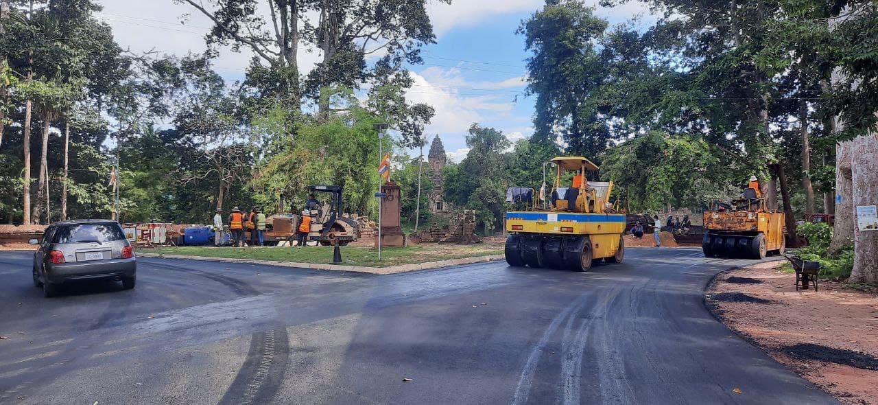 គម្រោងជួសជុលផ្លូវប្រាសាទបាគងខេត្តសៀមរាប គ្រោងបញ្ជប់ចុងឆ្នាំ២០២១