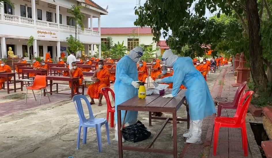 ព្រះសង្ឃចំនួន ១០អង្គគង់នៅវត្តសីហរតនារាមក្រុងដូនកែវ រកឃើញវិជ្ជមានកូវីដ-១៩