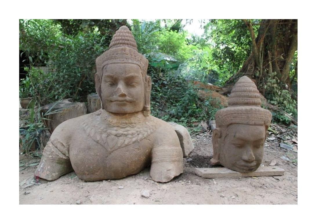 អាជ្ញាធរជាតិអប្សរាប្រទះឃើញក្បាលយក្សចំនួន ៦ ដងខ្លួនយក្សចំនួន ៤ និងព្រះសិរទេវតាចំនួន ៣ ក្នុងពេលធ្វើកំណាយបុរាណវិទ្យាជួសជុលខ្លោងទ្វារតាកាវខាងលិចនៃប្រាសាទបាយ័ន