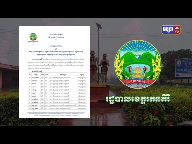 ខេត្តរតនគិរី ឆ្លងថ្មី១១នាក់ (Video Inside)