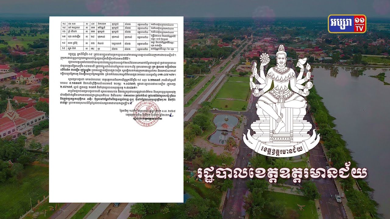 ខេត្តឧត្តរមានជ័យ ឆ្លងថ្មី១០៨នាក់ (Video Inside)