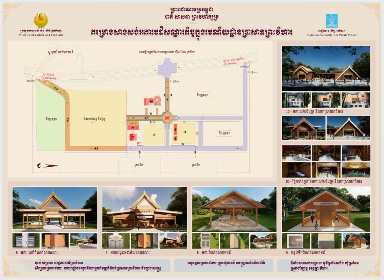 អាជ្ញាធរជាតិព្រះវិហារ បានចាប់ផ្តេីមសាងសង់មណ្ឌលបដិសណ្ឋារកិច្ចសម្រាប់ទទួលភ្ញៀវទេសចរ ដែលទៅទស្សនារមណីយដ្ឋានប្រាសាទព្រះវិហារ