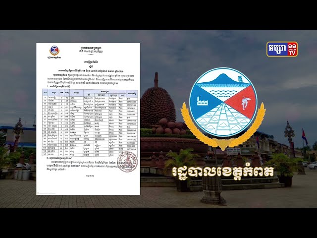 ខេត្តកំពត ឆ្លងថ្មី១៩នាក់ (Video Inside)