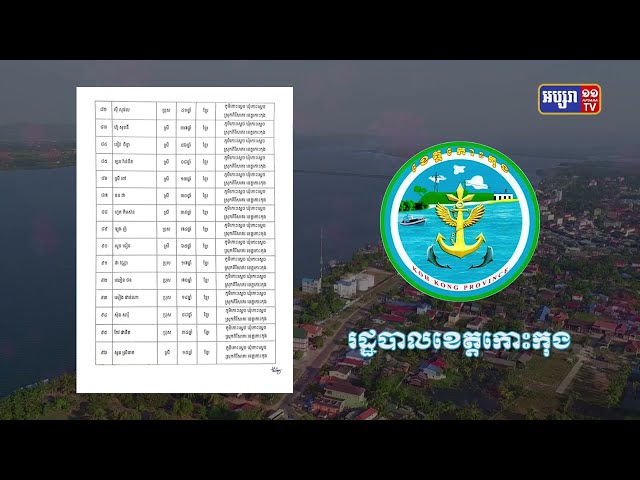 ខេត្តកោះកុង ឆ្លងថ្មី៥៨នាក់ (Video Inside)