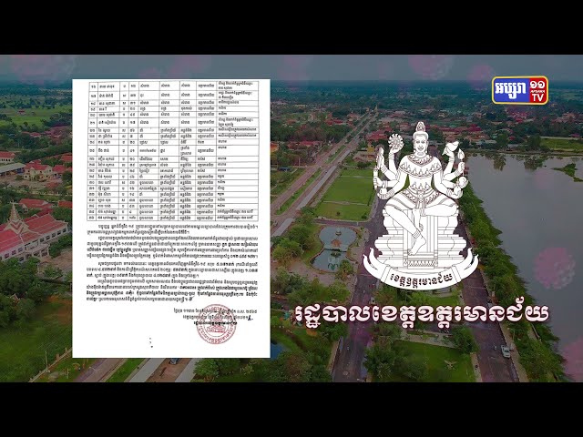 ខេត្តឧត្តរមានជ័យ ឆ្លងថ្មី៣៩នាក់ (Video Inside)