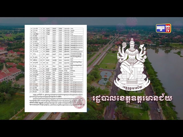 ខេត្តឧត្តរមានជ័យ ឆ្លងថ្មី៧៨នាក់ (Video Inside)