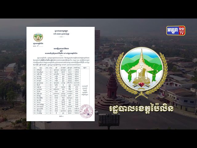 ខេត្តប៉ៃលិន ឆ្លងថ្មី២៤នាក់ (Video Inside)