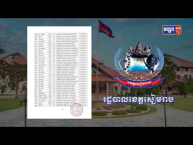 ខេត្តសៀមរាប ឆ្លងថ្មី៦៩នាក់ និងស្លាប់១នាក់ (Video Inside)