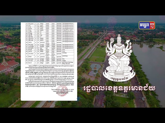 ខេត្តឧត្តរមានជ័យ ឆ្លងថ្មី៤៣នាក់ (Video Inside)