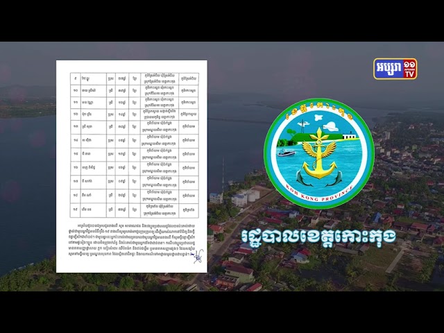 ខេត្តកោះកុង ឆ្លងថ្មី១៩នាក់ (Video Inside)