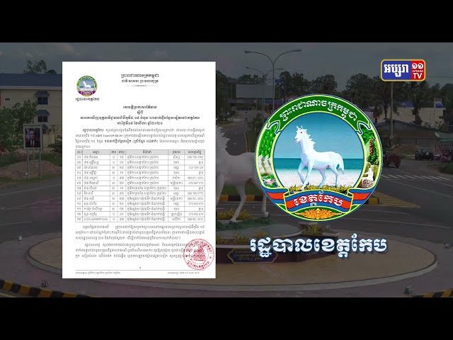 ខេត្ដកែប ឆ្លងថ្មី១៣នាក់ (Video Inside)