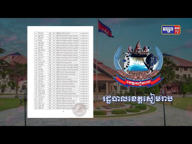 ខេត្តសៀមរាប ឆ្លងថ្មី៦៨នាក់ (Video Inside)
