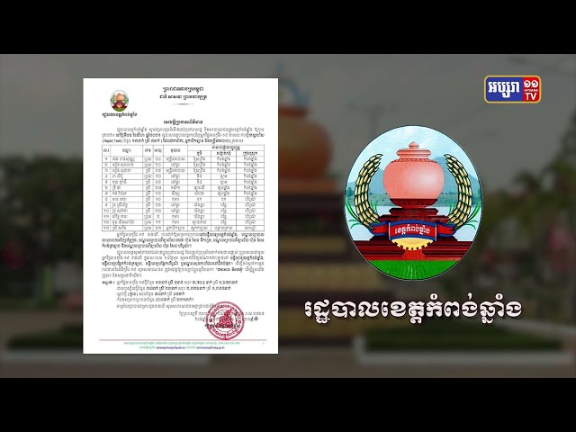 ខេត្តកំពង់ឆ្នាំង ឆ្លងថ្មី១៣នាក់ (Video Inside)