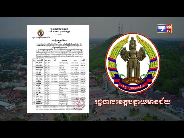 ខេត្តបន្ទាយមានជ័យ ឆ្លងថ្មី១០៨នាក់ (Video Inside)