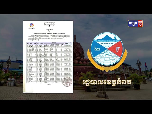 ខេត្តកំពត រកឃើញអ្នកឆ្លងថ្មី៣០នាក់ (Video Inside)