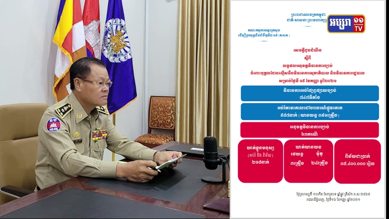 ឃាត់មនុស្ស២១៨នាក់ ក្នុង២៤ម៉ោងចុងក្រោយនេះ (Video Inside)