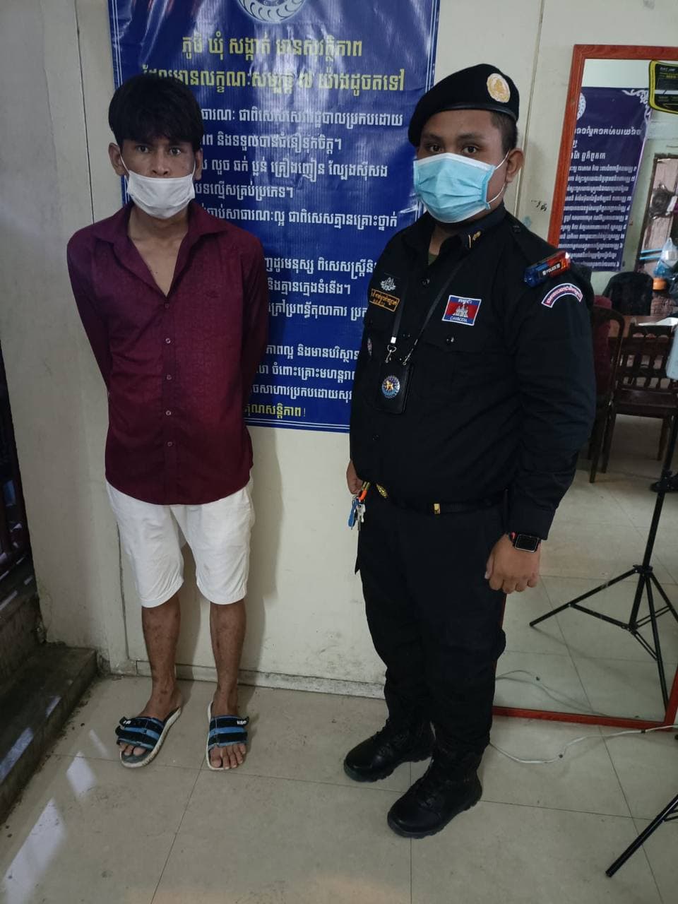ជនសង្ស័យម្នាក់ពាក់ព័ន្ធករណីជួញដូរគ្រឿងញៀន  ត្រូវនគរបាលខណ្ឌឬស្សីកែវចាប់ដាក់ខ្នោះ