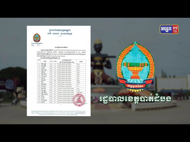 ខេត្តបាត់ដំបង ឆ្លងថ្មី៨៣នាក់ (Video Inside)