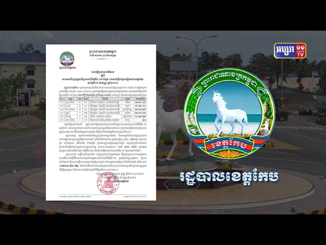 ខេត្ដកែប ឆ្លងថ្មី៦នាក់ (Video Inside)