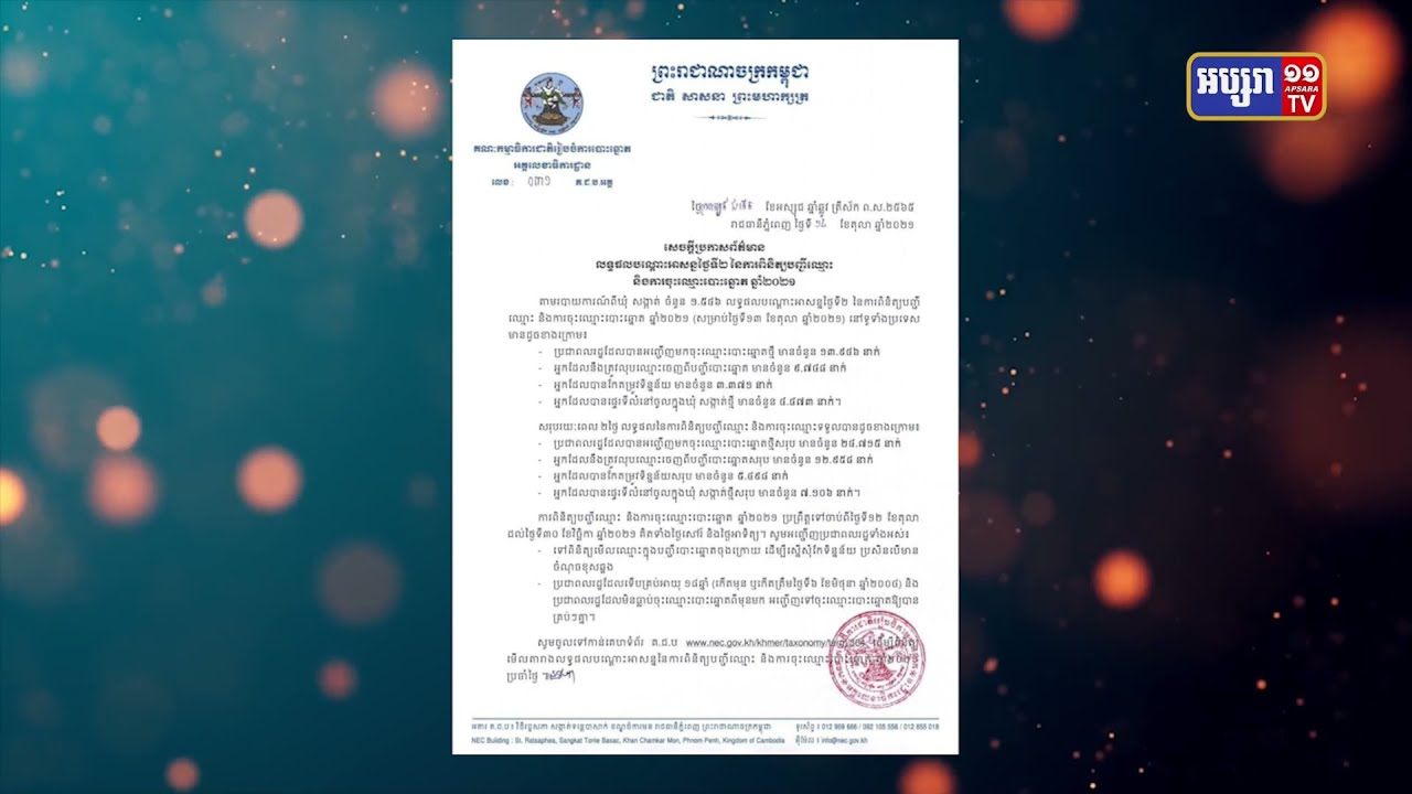 ២ថ្ងៃមានអ្នកចុះឈ្មោះបោះឆ្នោតជាង២ម៉ឺន៤ពាន់នាក់ (Video Inside)
