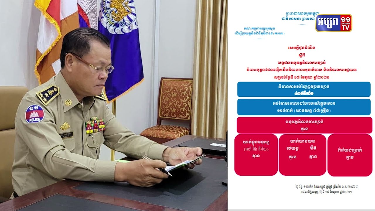 តួលេខបំពានវិធានការរដ្ឋបាលកាន់តែធ្លាក់ចុះ (Video Inside)