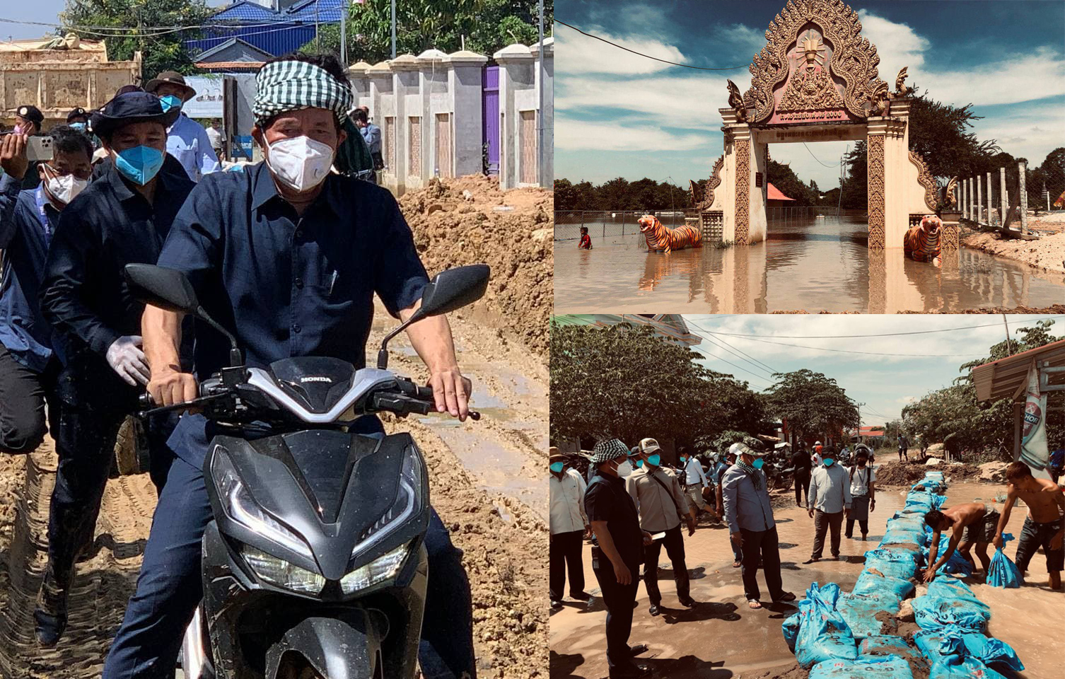 អភិបាលរាជធានីភ្នំពេញ និងស្នងការ បន្តចុះពិនិត្យស្ថានភាពជំនន់ទឹកភ្លៀងនៅភូមិសាស្រ្តខណ្ឌដង្កោ ដើម្បីត្រៀមជួយអន្តរាគមន៍ដល់ប្រជាពលរដ្ឋ