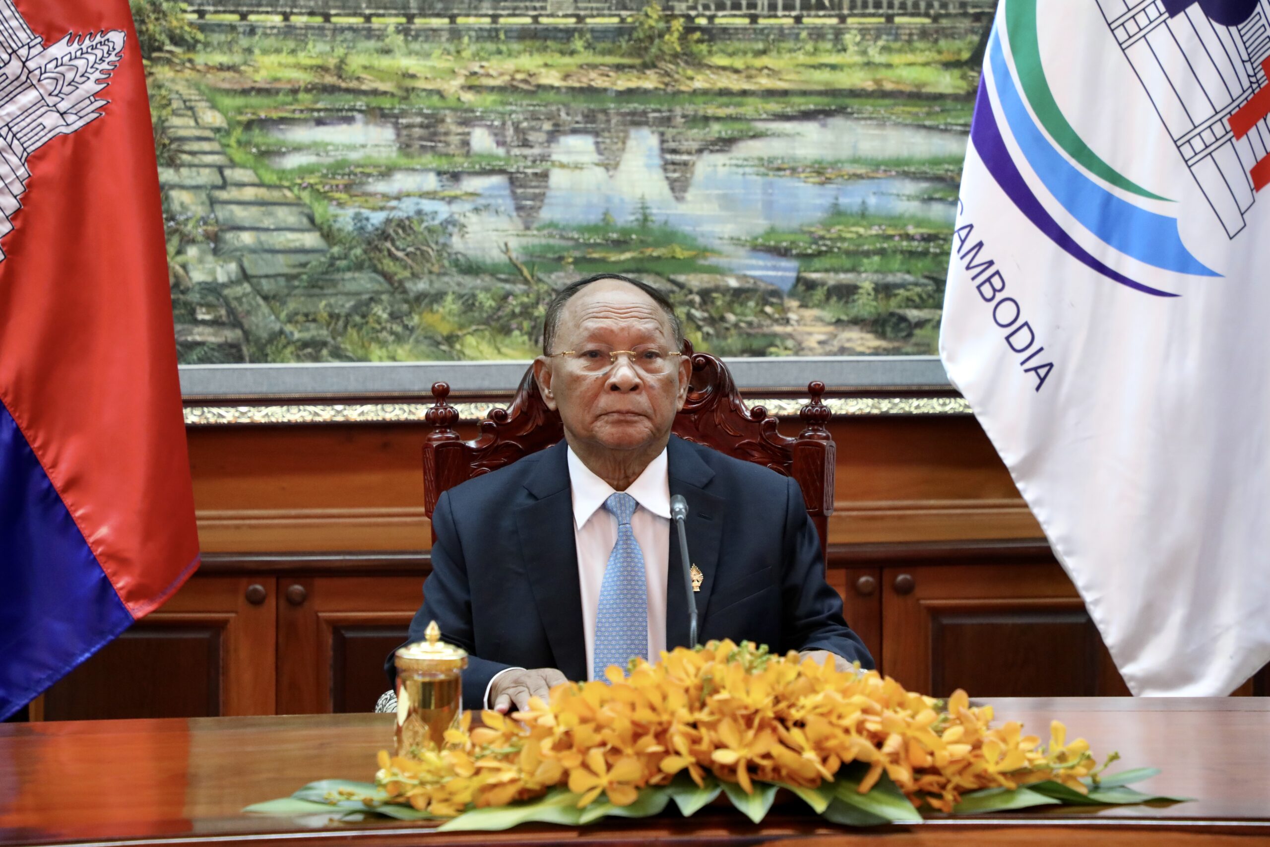សម្តេចអគ្គមហាពញាចក្រី ហេង សំរិន អញ្ជើញថ្លែងការណ៍ពីលទ្ធផលកិច្ចប្រជុំភាពជាដៃគូសភាអាស៊ី-អឺរ៉ុបលើកទី១១ ដល់កិច្ចប្រជុំកំពូលអាស៊ី-អឺរ៉ុបលើកទី១៣