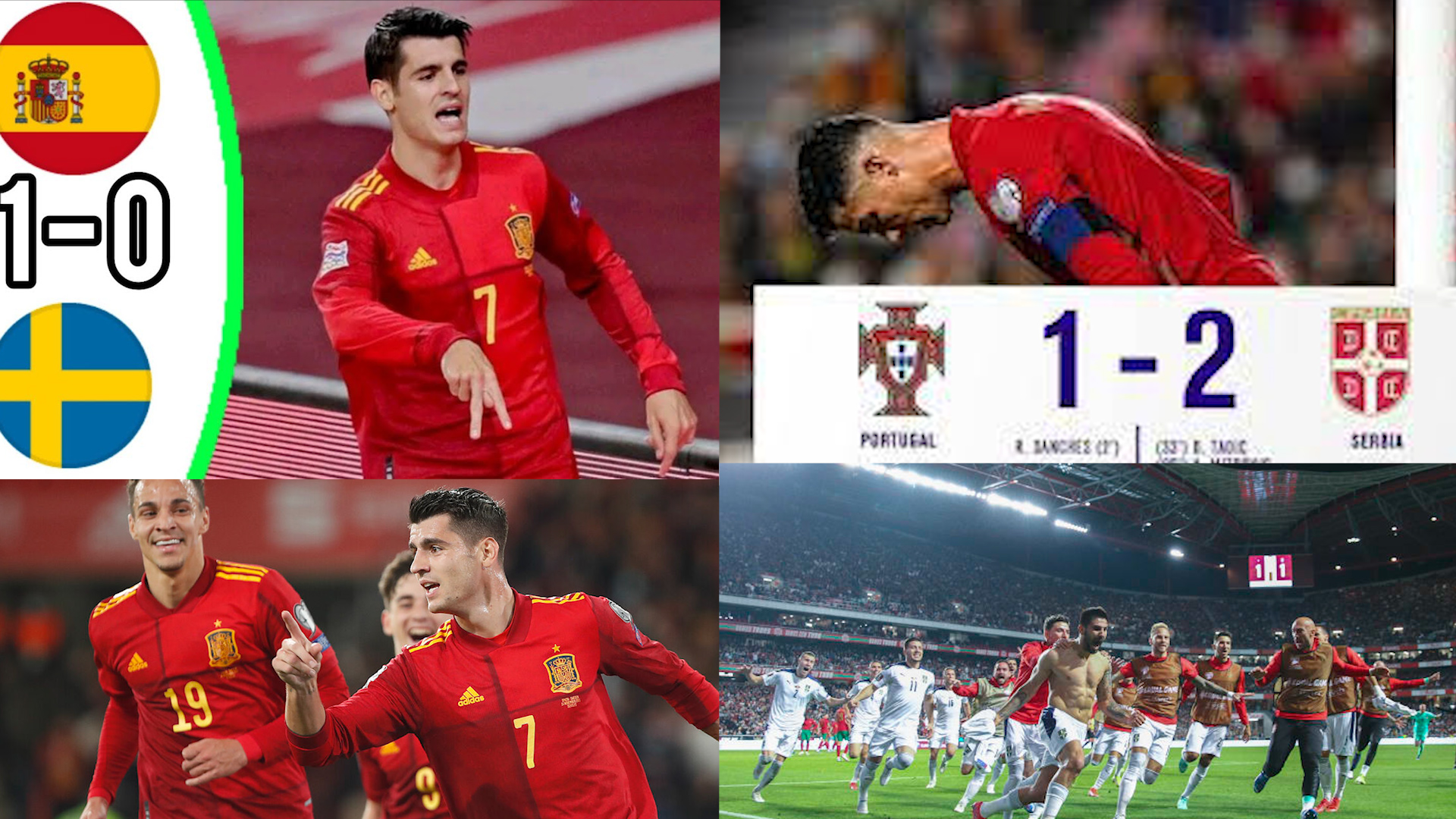អេស្ប៉ាញ បានកៅអីឡើងទៅលេង World Cup នៅកាតា ខណៈព័រទុយហ្គាល់ ត្រូវលេង Play Off