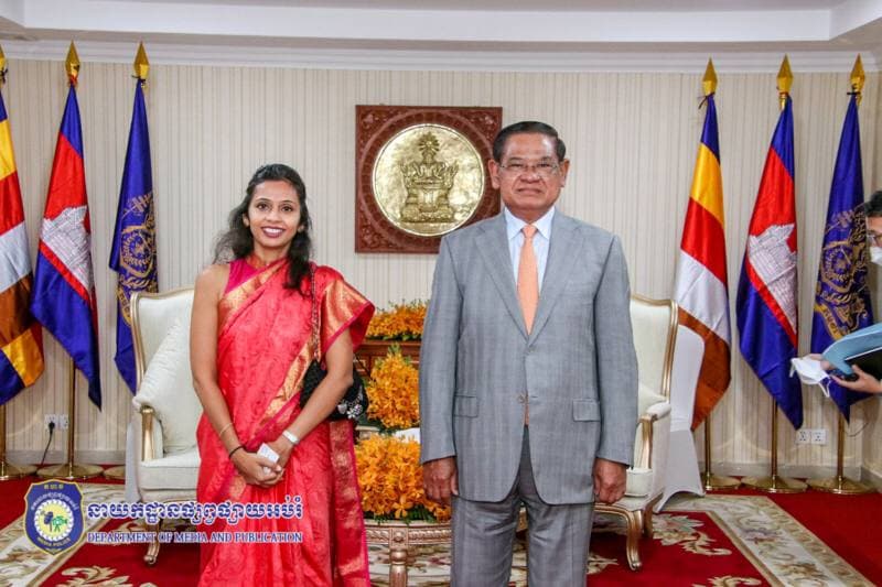 រដ្ឋមន្រ្តីក្រសួងមហាផ្ទៃទទូលជួបលោកជំទាវឯកអគ្គរដ្ឋទូតឥណ្ឌាប្រចាំកម្ពុជាដើម្បីសម្តែងការគួរសមនិងពិភាក្សាការងារ