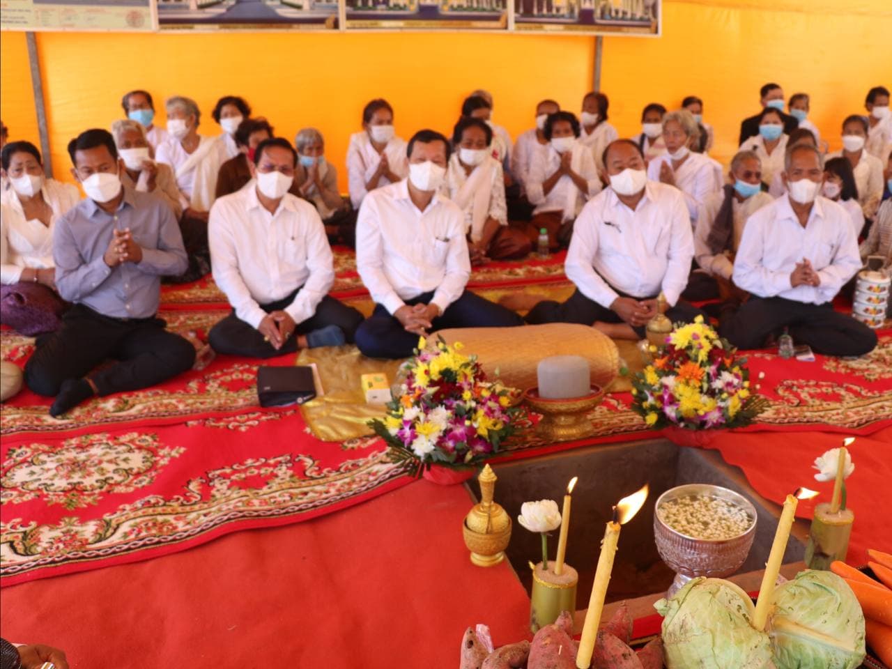 បញ្ចុះបឋមសិលា  សុំម្ចាស់ទឹកម្ចាស់ដី  សាងសង មហាកុដិបន្ទាប់ពីជម្ងឺកូវីដ-១៩  បានស្ងប់ នៅក្រុងប៉ោយប៉ែត